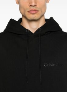 CALVIN KLEIN JEANS – Felpa Uomo Institutional Hoodie Nero