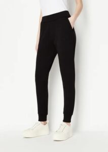 ARMANI EXCHANGE – Pantaloni Donna Tuta Relaxed con Logo AX Nero