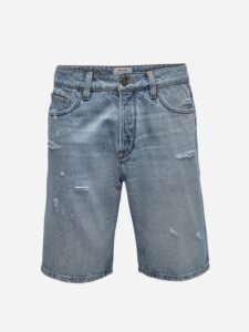 ONLY&SONS – Pantaloncino Uomo di Jeans Onsavi Breaks Light Blue Denim
