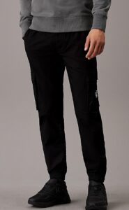 CALVIN KLEIN – Pantaloni Uomo Cargo Lavato Skinny Nero