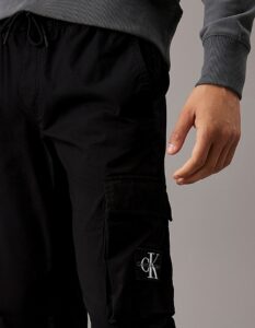 CALVIN KLEIN – Pantaloni Uomo Cargo Lavato Skinny Nero