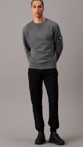 CALVIN KLEIN – Pantaloni Uomo Cargo Lavato Skinny Nero
