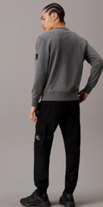 CALVIN KLEIN – Pantaloni Uomo Cargo Lavato Skinny Nero