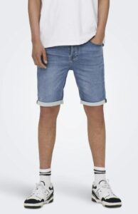 ONLY&SONS – Pantaloncino Uomo di Jeans Onsply Vita Media Blue Denim