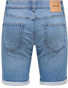 ONLY&SONS – Pantaloncino Uomo di Jeans Onsply Vita Media Blue Denim