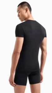 ARMANI EXCHANGE – T-Shirt Uomo Pack 2 T-Shirt in Jersey Bianco/Nero