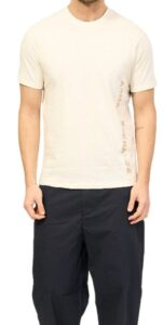 ARMANI EXCHANGE – T-Shirt Uomo in Puro Cotone Organico con Scollo Tondo Beige