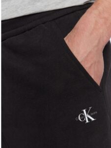 CALVIN KLEIN JEANS – Pantaloncini Uomo Sportivi Regular con Logo Piccolo Nero