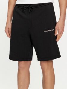 CALVIN KLEIN JEANS – Pantaloncini Uomo Sportivi Institutional Nero