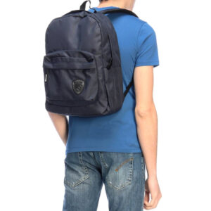 BLAUER – Zaino Uomo con Maxi Logo Blu Navy